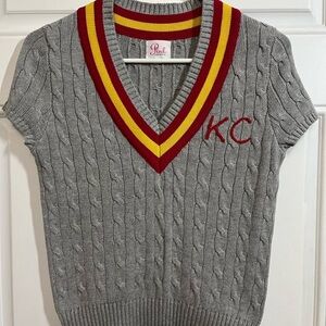 Pink Pineapple XS Kansas City Chiefs KC Game Day Knit Sweater Vest